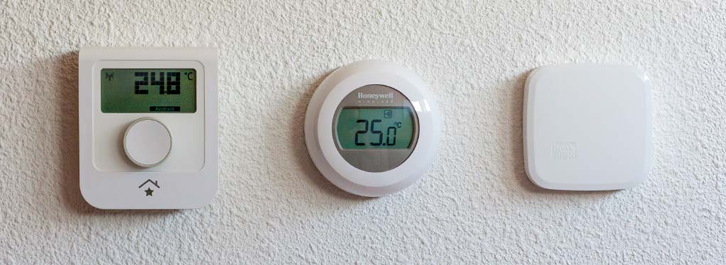 SmartHome WRT, Honeywell Round Wireless T87RF2025 en Heatapp! Sense