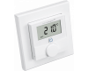 De thermostaat is draadloos en stuurt Homematic IP thermostaatknoppen, zoneregelaars en schakelaars voor elektrische verwarmingen aan.