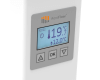 De badkamer radiator is voorzien van een ingebouwde thermostaat. Het instelbereik van de gewenste temperatuur is 5,0 °C tot 30,0 °C. Er kunnen klokprogramma's ingesteld worden voor elke dag van de week.