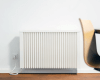 Voorbeeld van een Thermify elektrische radiator in een werkkamer. Getoond model: Elektrische radiator 1300 Watt.