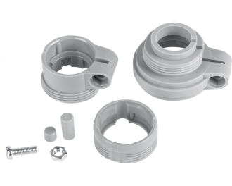 De afsluiter adapter set wordt geleverd met schroef, moer en verlengstiften voor de pen van de afsluiter.