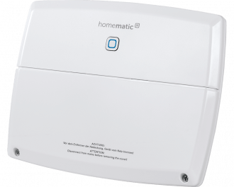De Homematic IP warmtepomp module stuurt een warmtepomp aan als er verwarmd of gekoeld moet worden in een of meerdere kamers.