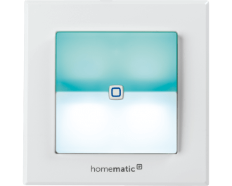 De kleuren van de LED zijn instelbaar via de Homematic IP app. De kleur verandert mee, afhankelijk van de gekoppelde functie.