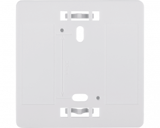 Het montagevlak is geschikt voor de volgende Homematic IP 55 x 55 mm apparaten: Thermostaat of temperatuursensor, bewegingsmelder, draadloze drukknop tweevoud of zesvoud.