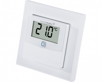 De sensor is draadloos en stuurt Homematic IP thermostaatknoppen, zoneregelaars en schakelaars voor elektrische verwarmingen aan.