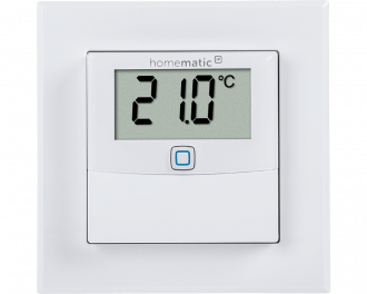 De temperatuursensor is uitgevoerd in 55 x 55 mm formaat en kan geintegreerd worden in systeem 55 schakelmateriaal van bekende merken.