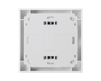 De temperatuursensor kan vlak op een muur bevestigd worden, of vastgeschroefd worden op een verdeeldoos voor elektra.