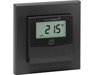 De temperatuursensor bevat geen instelwieltje. De gewenste temperatuur wordt ingesteld via de Homematic IP app.