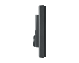 De thermostaat is uitgevoerd in 55 x 55 mm formaat en kan geintegreerd worden in systeem 55 schakelmateriaal van bekende merken.