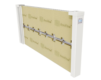 De elektrische radiator is afgewerkt met een hoogwaardige duurzame poedercoating met licht glanzend oppervlak in kleur wit (RAL 9010).