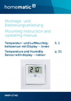 Handleiding van Homematic IP Temperatuursensor met display