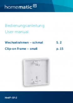 Handleiding van Homematic IP Smal montagevlak