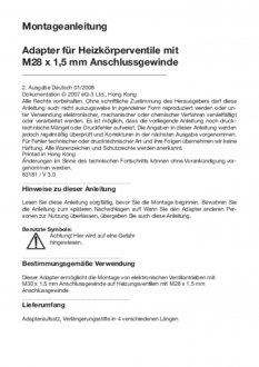 Handleiding van Homematic IP M28 thermostaatknop afsluiter adapter