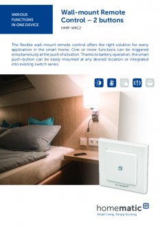 Datasheet van Homematic IP Draadloze drukknop met 2 knoppen