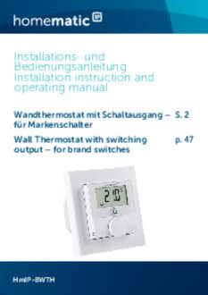 Handleiding van Homematic IP Thermostaat met ingebouwde voeding  en relais
