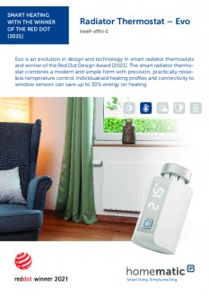 Datasheet van Homematic IP Slimme thermostaatknop Evo