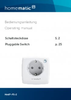 Handleiding van Homematic IP Stekkerschakelaar 3000 Watt