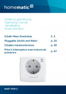 Handleiding van Homematic IP Stekkerschakelaar 3000 Watt - met energiemeter 