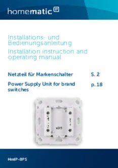 Handleiding van Homematic IP Inbouw voeding