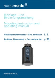 Handleiding van Homematic IP Slimme thermostaatknop Evo zwart