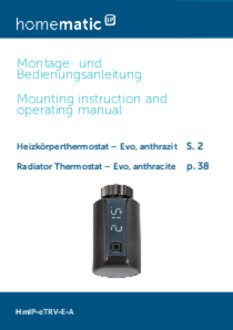 Handleiding van Homematic IP Slimme thermostaatknop Evo zwart / antraciet
