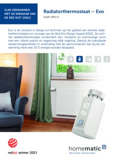 Datasheet van Homematic IP Slimme thermostaatknop Evo