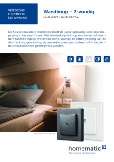 Datasheet van Homematic IP Draadloze drukknop met 2 knoppen