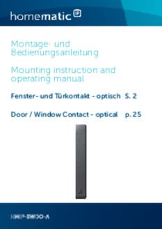 Handleiding van Homematic IP Raam- en deursensor zwart / antraciet