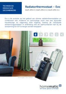 Datasheet van Homematic IP Slimme thermostaatknop Evo zilver
