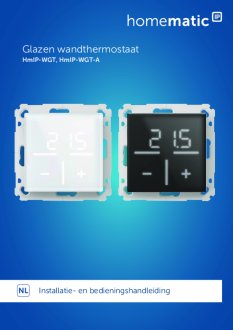 Handleiding van Homematic IP Glazen thermostaat met inbouw voeding en relais zwart / antraciet
