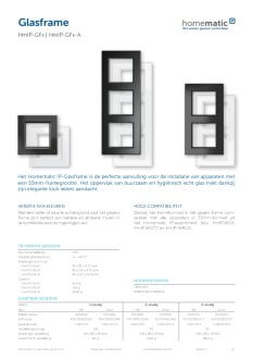 Datasheet van Homematic IP Glazen frame drievoudig